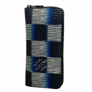 Louis Vuitton Damier Rush Epi Zippy Wallet Vertical Black Men's P1150404